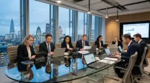 Executives reviewing compliance